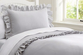 Ruffle Duvet Cover - Grey